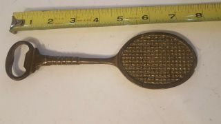 Antique Vintage Tennis Racket Bottle Opener Solid Brass