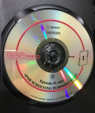 R.  O.  D.  The TV Rare Promotional DVD containing PILOT EPISODE only Geneon Pioneer 3