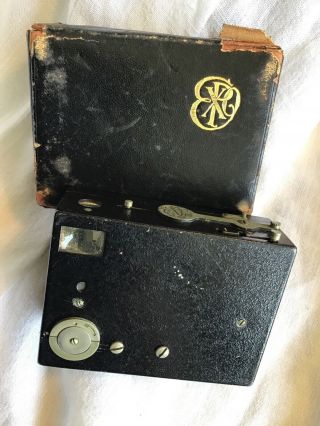 Rare Pat.  1911 Antique Expo Police Film Box Camera W/ Case