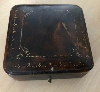 Antique Leather Jewellery Presentation Box @ 1900 - Bristol