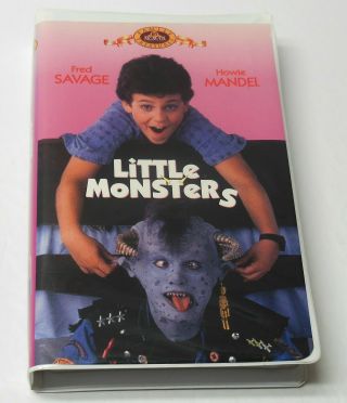 Little Monsters 1989 Clamshell Vhs Rare Oop Vg Fred Savage Howie Mandel