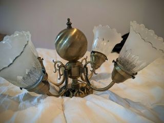 Casablanca Willamsburg Ceiling Fan Light Kit K4c - 4 Antique Brass