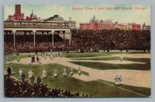 West Side Ball Grounds Chicago Cubs Baseball Park Stadium Rare Antique 1910s