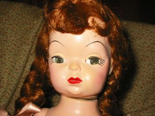Vintage 1950s 16 " Terri Lee Mary Jane Hard Plastic Walker Doll Green Eyes Auburn