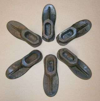 6 Antique Cast Iron Cobbler Shoe Making Form Metal Shoemaker Tool Child Size