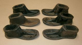 6 Antique Cast Iron Cobbler Shoe Making Form Metal Shoemaker Tool Child Size 3