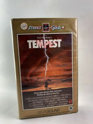 Tempest Rare Australian Vhs Video Rca Columbia Hoyts Gold