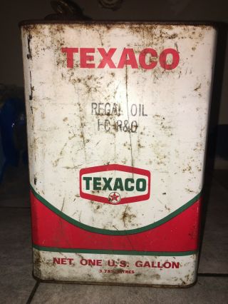Vintage Texaco 2 Gallon Oil Can Pie And All Rare