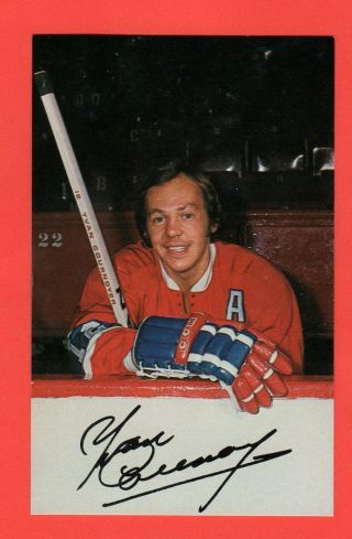 1974 - 75 Yvan Cournoyer Montreal Canadiens Postcard Rare Nrmnt