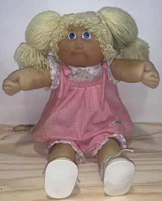 Rare Vintage Cabbage Patch Kids Jesmar Doll Made In Spain 1984 Blonde Freckles