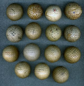 15 Vintage Antique Mesh Square - Dimpled Golf Balls Kro - Flite Hol - Hi And More