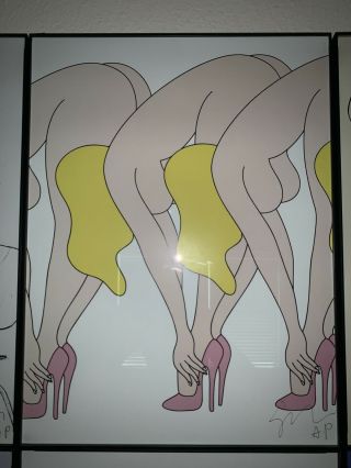 Very Rare Fucci Ladies Bent Over Artwork / Print Signed And Artist Proof Ap