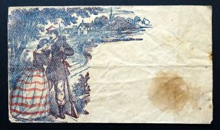 Antique Us Civil War Envelope Union Patriotic Cover By J G Wells