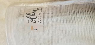 Ollie World Baby Swaddle Green With Grey Mesh Laundry Bag Soft Euc