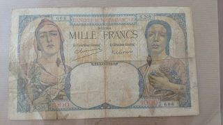 Madagascar,  1000 Francs 1938 Rare