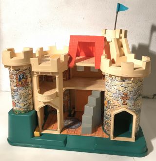 Rare Vtg Fisher Price Little People Castle 993 1974 Play Family Kids Toy Playset