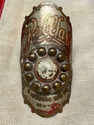 Vintage 1930s Rollfast Bicycle Head Badge Brass Plate DP Harris Co. ,  NY Antique 2