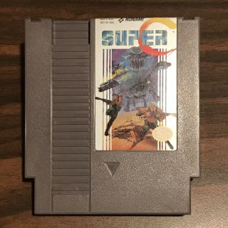 “super C” Contra Nes Nintendo 8 - Bit Video Game (great) Rare