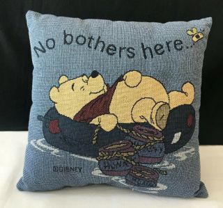 Classic Winnie The Pooh Throw Pillow Tapestry Disney Rare No Bothers Here