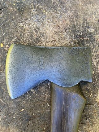 Rare Vintage Plumb Rockaway Pattern Axe With Hand Carved Handle.