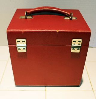 Rare Vintage 45 Record Carrying Case - Wooden Red Case 3