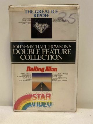 The Great Ice Ripoff / Rolling Man Rare Star Video Vhs Australian Double Feature
