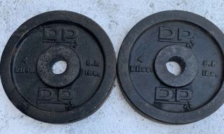 2 Dp 8.  8 Pound Steel 1 " Barbell Weight Plates Two 8.  8lb Plates = 17.  6 Lbs