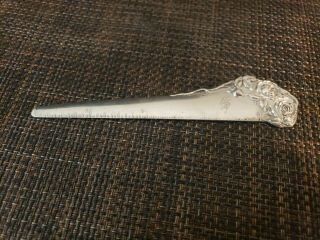 Rare Antique S.  Kirk And Son Sterling Silver Ruler Letter Opener Repousse S Mono