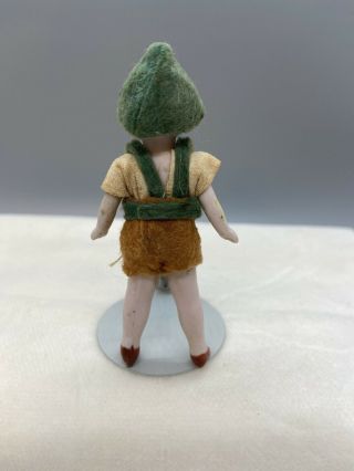 Vintage Artisan Made Porcelain Peter Pan 1:12 Dollhouse Doll 3 1/2 Inch 3