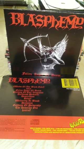 Blasphemy Cd - Fallen Angel Of Doom 1990 Rare Brutal Death Metal
