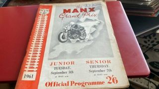 Isle Of Man - - Manx Motor Cycle Grand Prix 1961 - - Programme - - 5 - 7 Sept 1961 - Rare