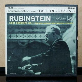 2 - Track Reel Tape Rca Victor Liszt Concerto No.  1 Artur Rubinstein Piano Rare