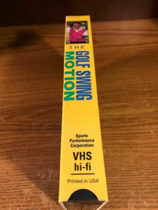 The Golf Swing Motion VHS VCR Video Tape Movie Arnie Frankel RARE 3