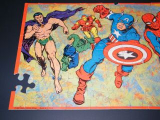 Rare Vintage MARVEL Heroes 1967 Jigsaw Puzzle Spiderman Hulk Marvelmania, 3