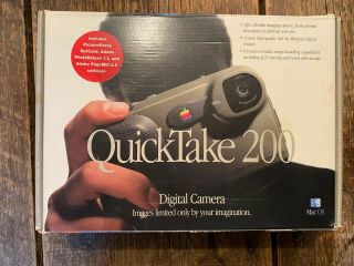 Apple Quicktake 200 Digital Camera Memory Card And Box Shape Rare