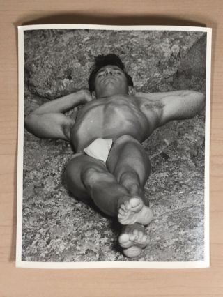Posing Strap Era Physique,  Male Nude,  Don Whitman,  Western Photography Guild 4x5