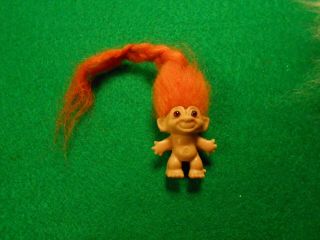 Vintage S.  H.  E.  (scandia) Pencil Topper Troll - Orange Hair - Red Eyes - Sweet