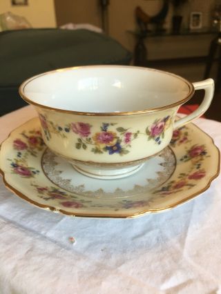 Vintage Tea Cup & Saucer Goldcastle Occupied Japan (rare Find) 1940s