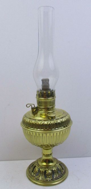 Rare B&h Bradley Hubbard Mini Brass Kerosene Oil Table Lamp - 8 1/2 " Tall (bb103)