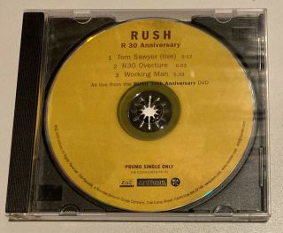 Rush Rare Promo Cd R30 Anniversary Single 3 Tracks From R30 Dvd Nm