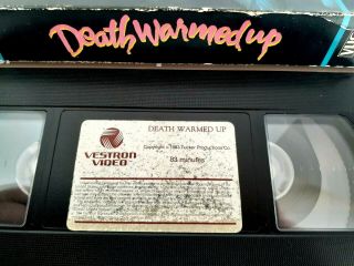 DEATH WARMED UP VHS VESTRON VIDEO 80 ' S HORROR GORE NUDITY BRAIN SURGERY RARE OOP 3