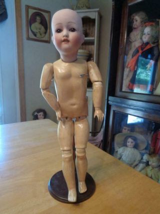 Antique Bisque Head German Doll Marked Nippon Replaced Seeley Body 15 "