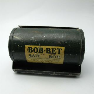 Vtg Bob - Bet Bait Box Belt Worn Worm Holder Usa Made
