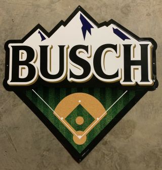 Busch Beer Baseball Sign Huge RARE 2