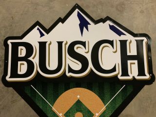 Busch Beer Baseball Sign Huge RARE 3