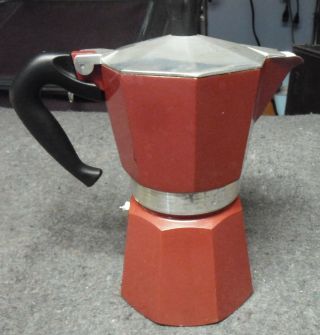 RARE MAROON Bialetti Moka Color Italian Stovetop Percolator Coffee Maker Italy 2