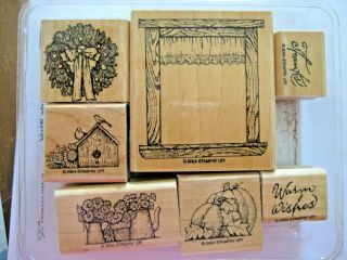Window On The World Wood - Mount Rubber Stamp Set (7) - Stampin 