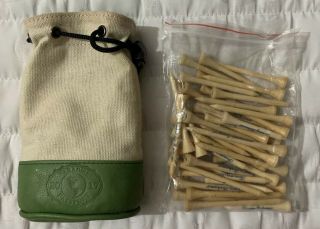 Tommy Bahama Golf Tees & Carrying Bag With Clip For Attaching To Golf Bag Rare