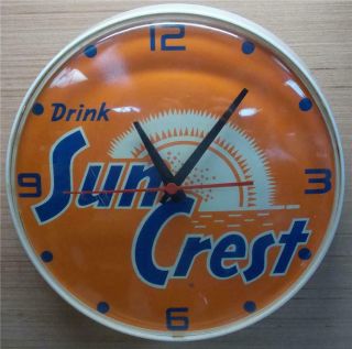 Rare Vintage Ge Telechron Sun Crest Electric Advertising Clock