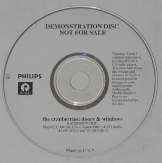 Cranberries - Doors & Windows - U.  S.  Promo Cd Rom - Rare